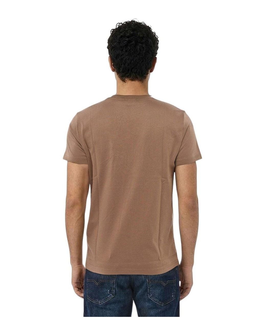 DIESEL Brown Graphic Logo T-Shirt for men