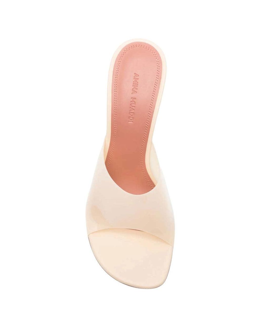 AMINA MUADDI Natural Slip-On Taylor Heels
