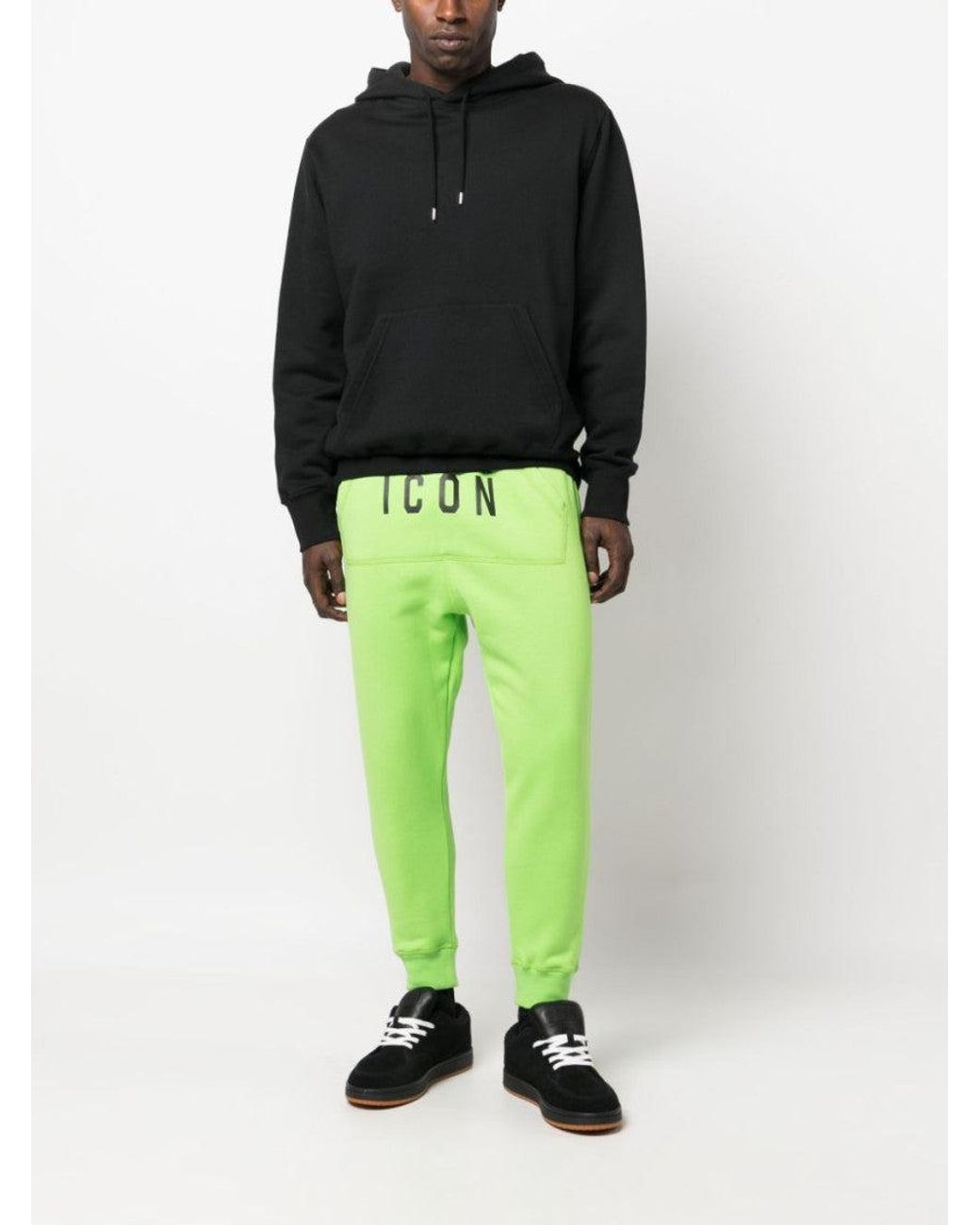 DSquared² Green Print Logo Trouser for men