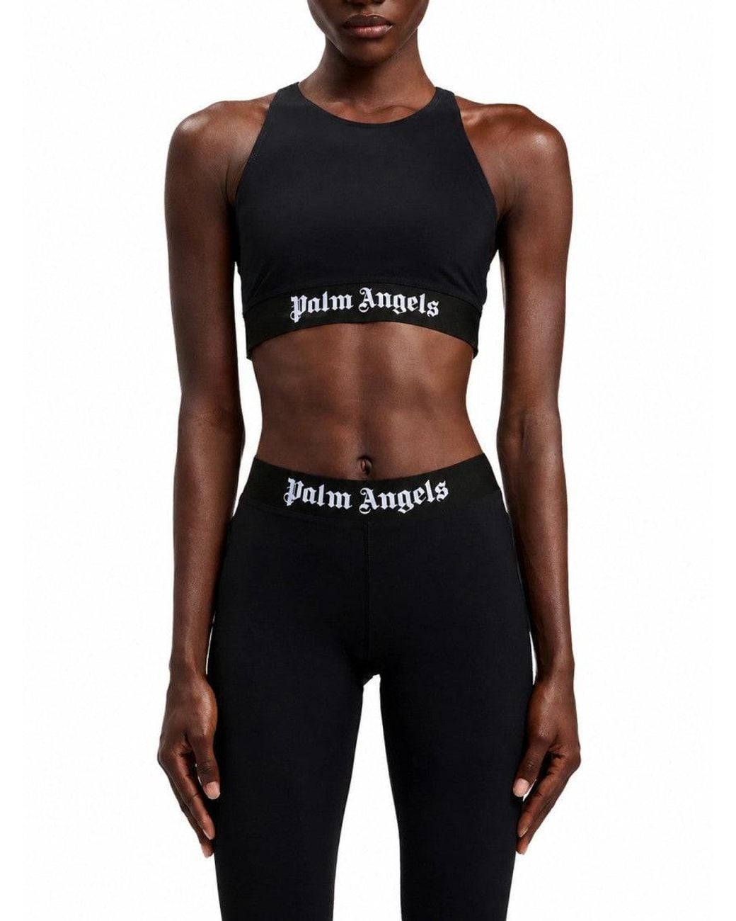 Palm Angels Black Scoop Neck Top