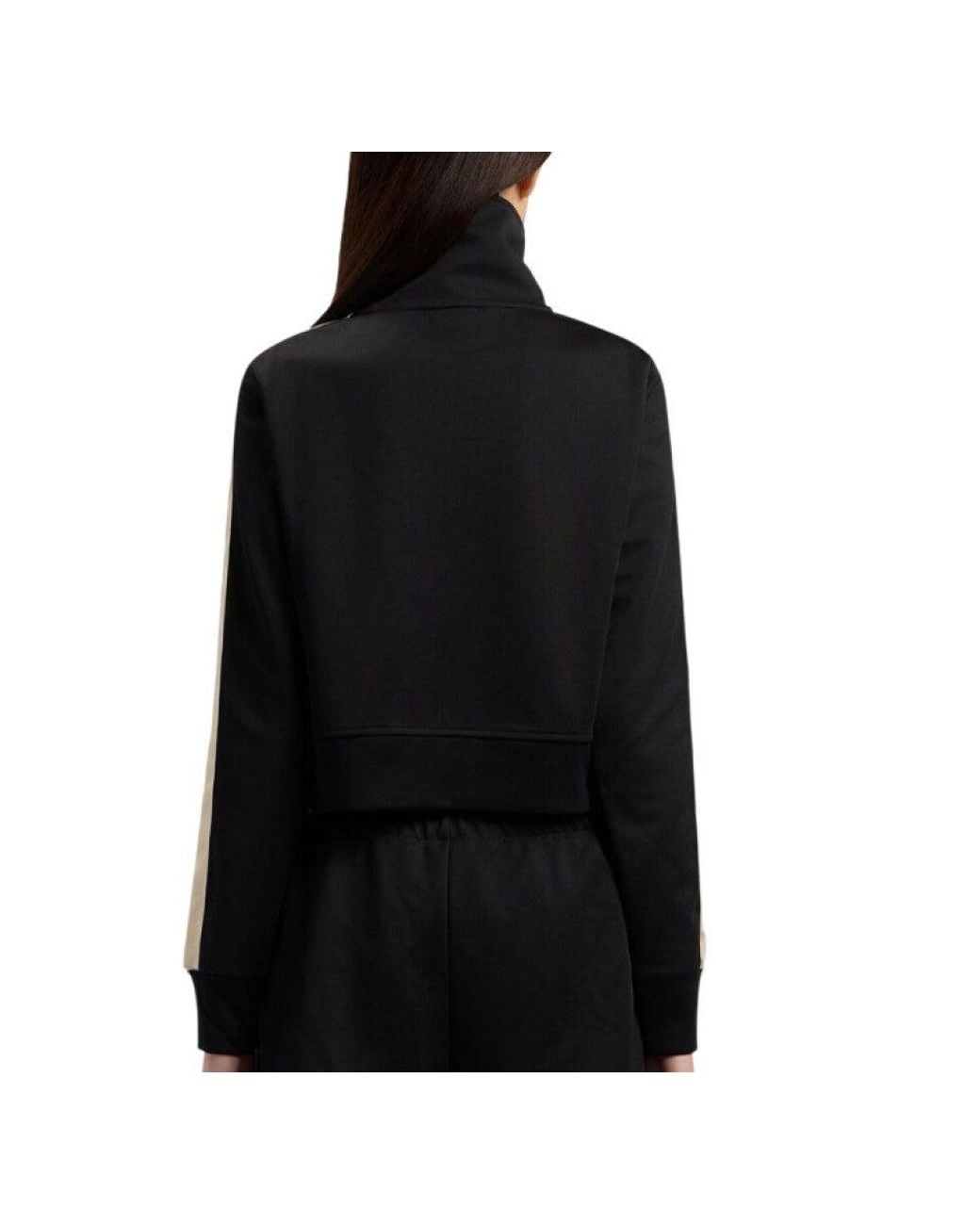 Palm Angels Black Logo Shirt Collar Sweatshirt