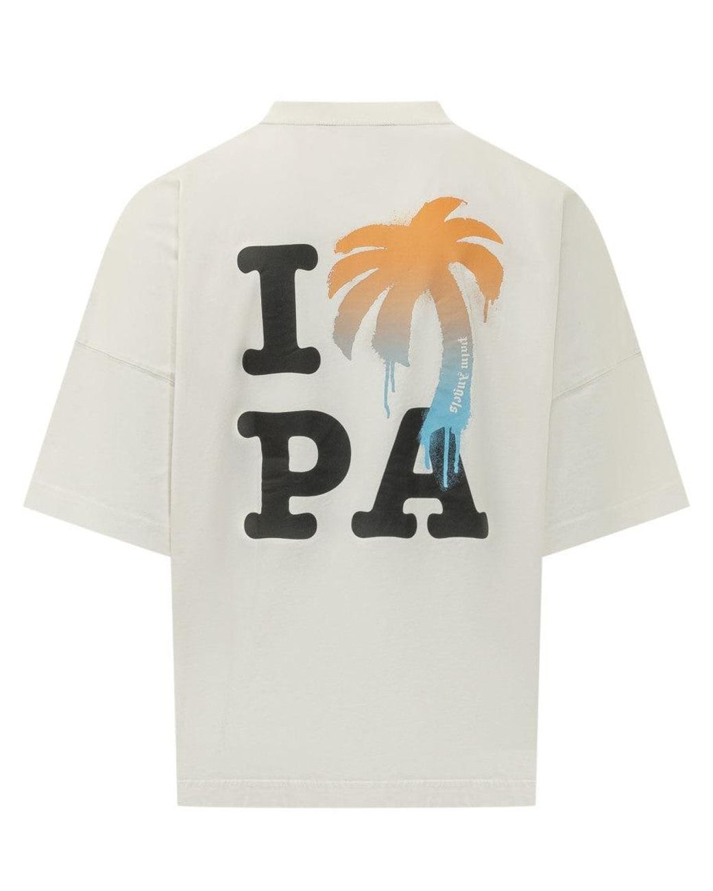 Palm Angels White Short Sleeves T-Shirt for men