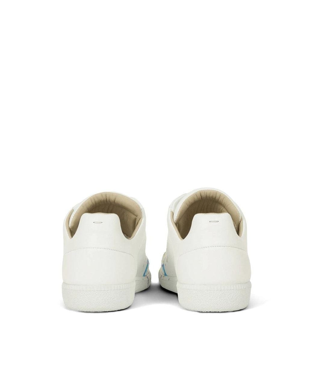 Maison Margiela White Future Paint-Splatter Low-Top Sneakers for men