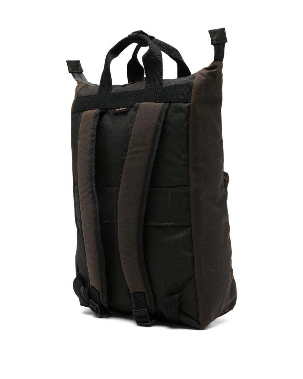 Barbour Black Field Wax Backpack for men