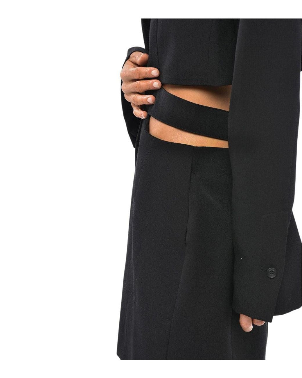 Jacquemus Black Notched Lapel Mini Dress