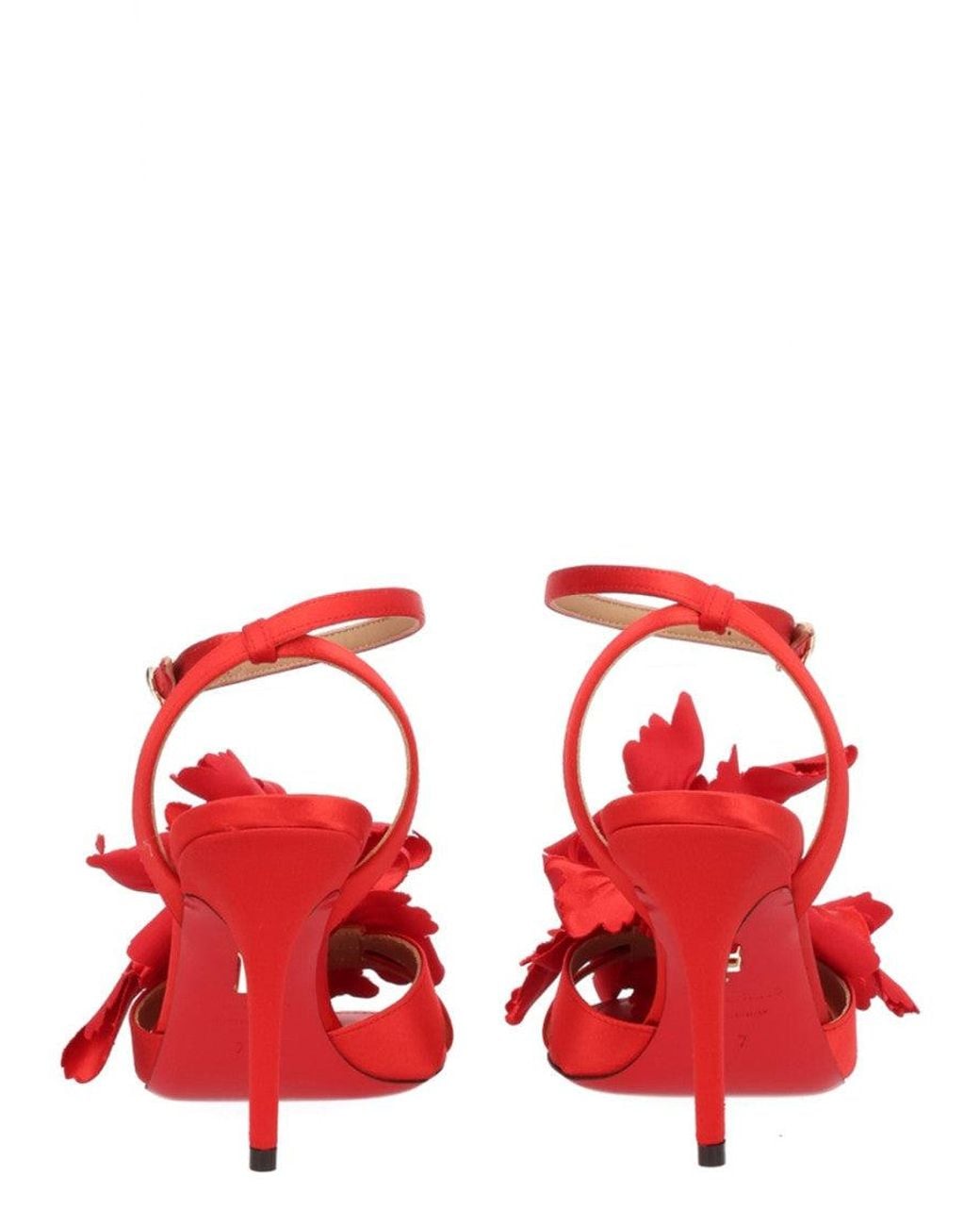 Ferragamo Red Ankle-Strap Heels