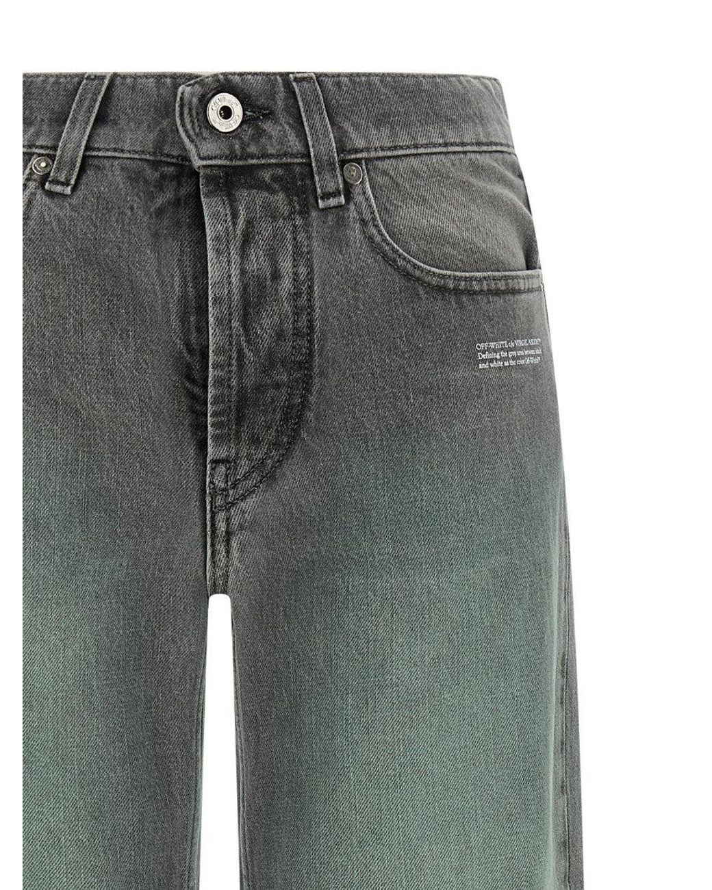 Off-White c/o Virgil Abloh Green Spray Susy Jeans