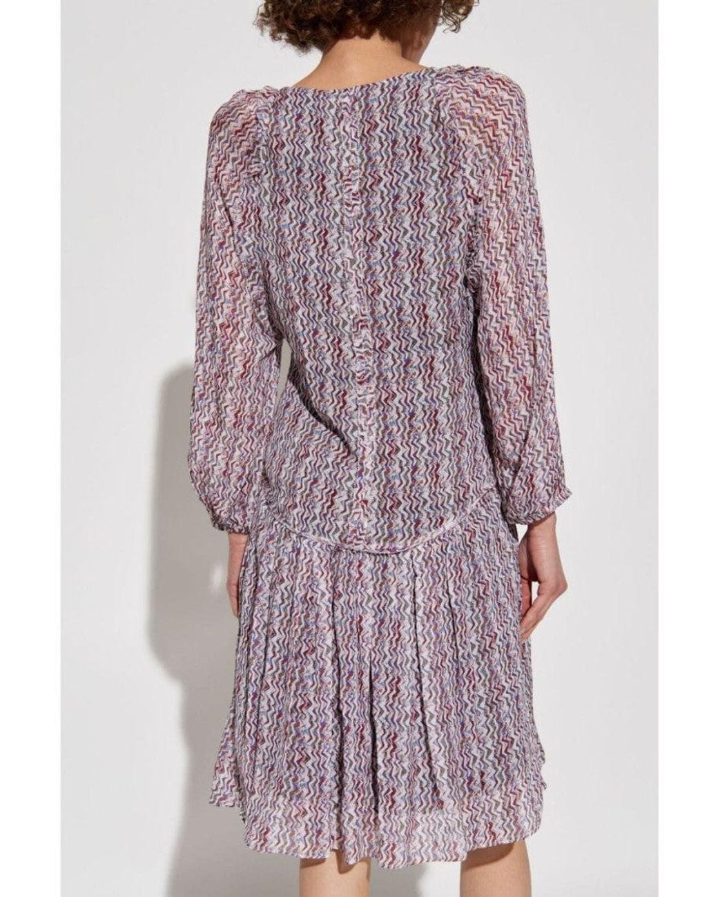 IRO Purple Graphic Print Dress