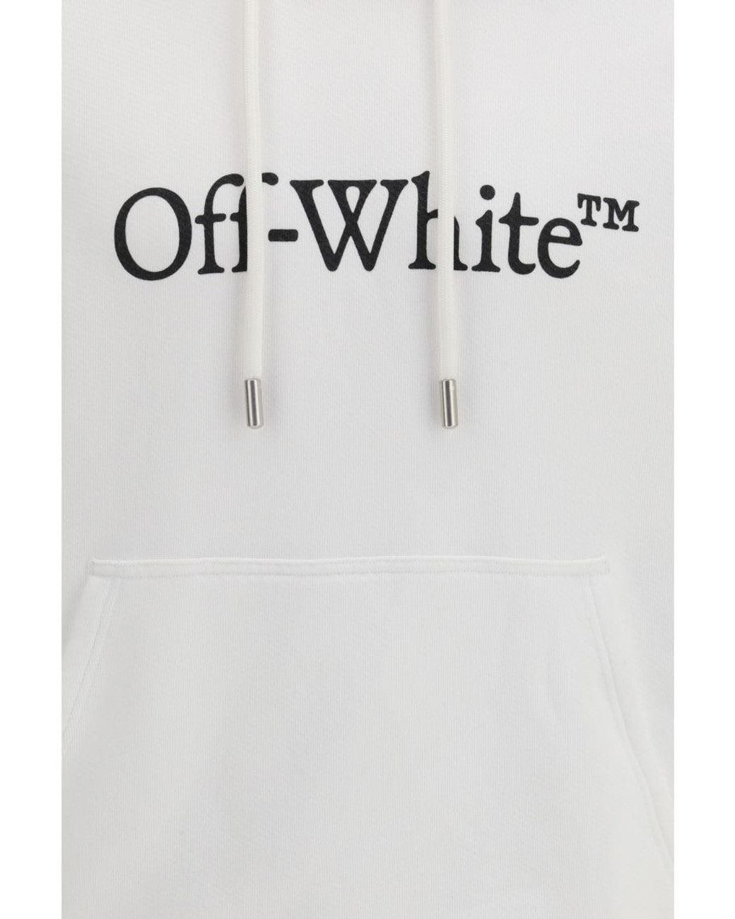 Off-White c/o Virgil Abloh White Relaxed Logo Hoodie for men