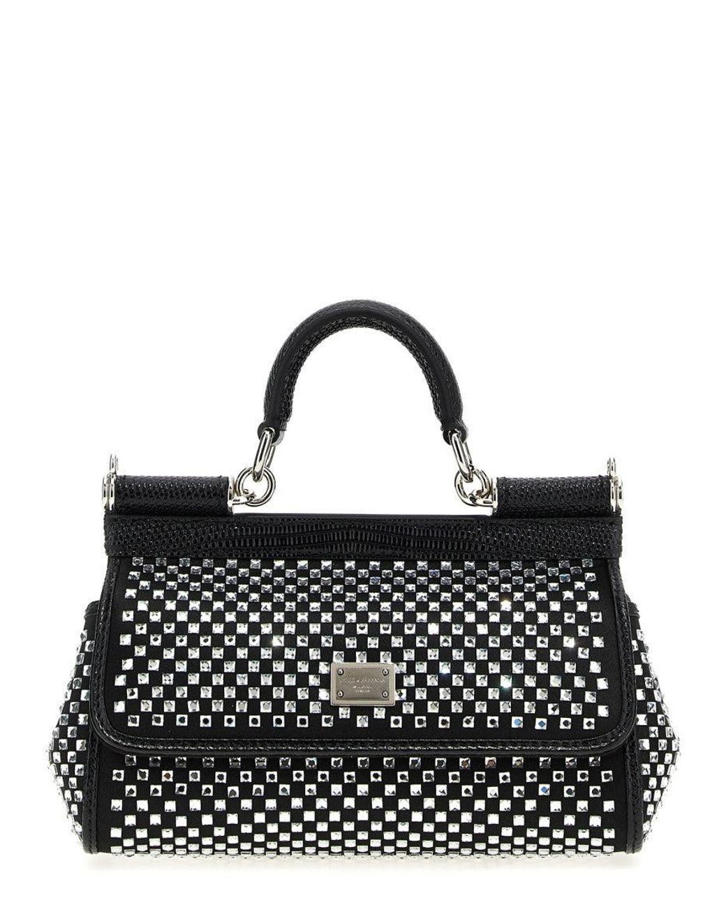 Dolce & Gabbana Black Sicily Small Satchel Bag