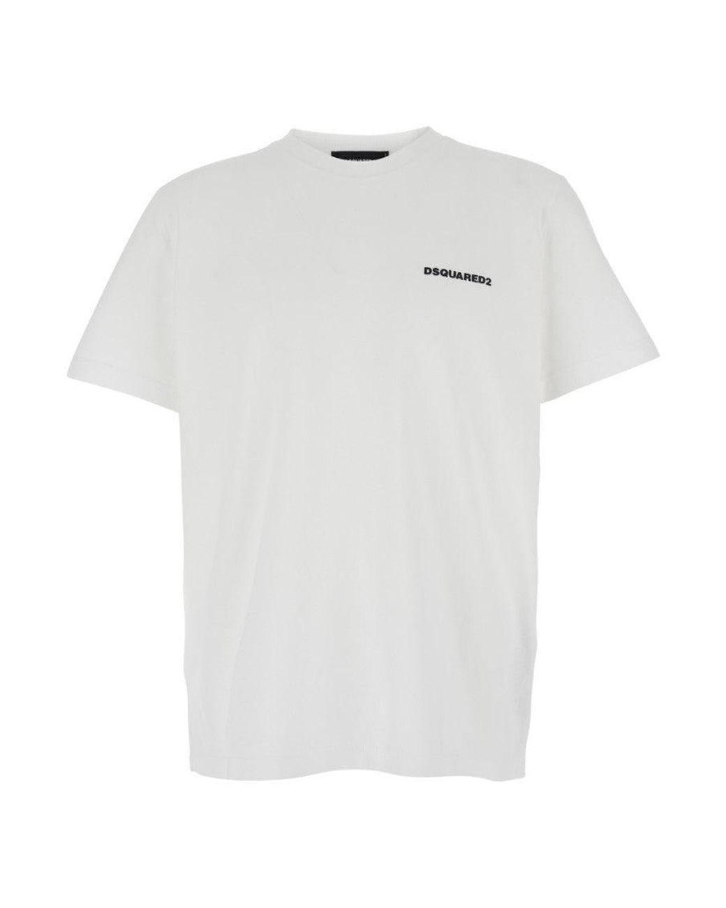 DSquared² White Crew Neck T-Shirt for men