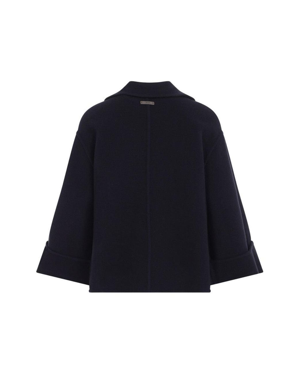 Peserico Blue Notched Lapel Trench Coat