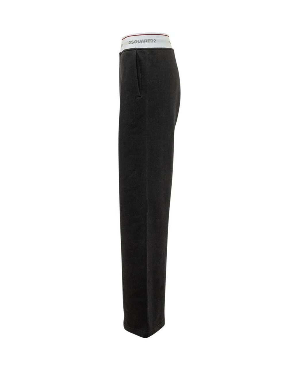 DSquared² Black Comfort Elasticated Pants