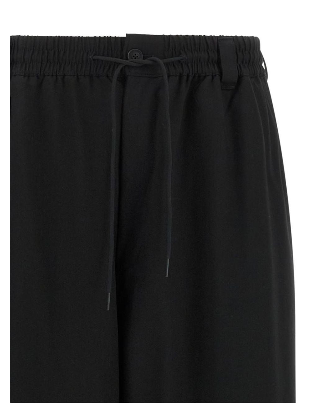 Y-3 Black 'D-Ring' Wide Pants for men