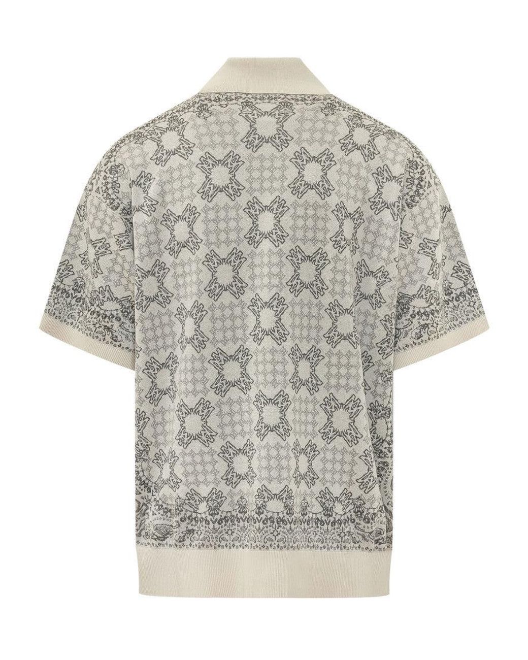 Amiri Gray Mesh Knit Shirt for men