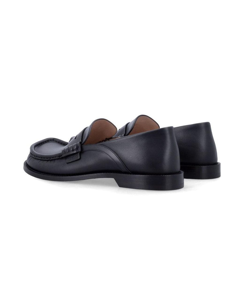 Loewe Blue Leather Loafers for men