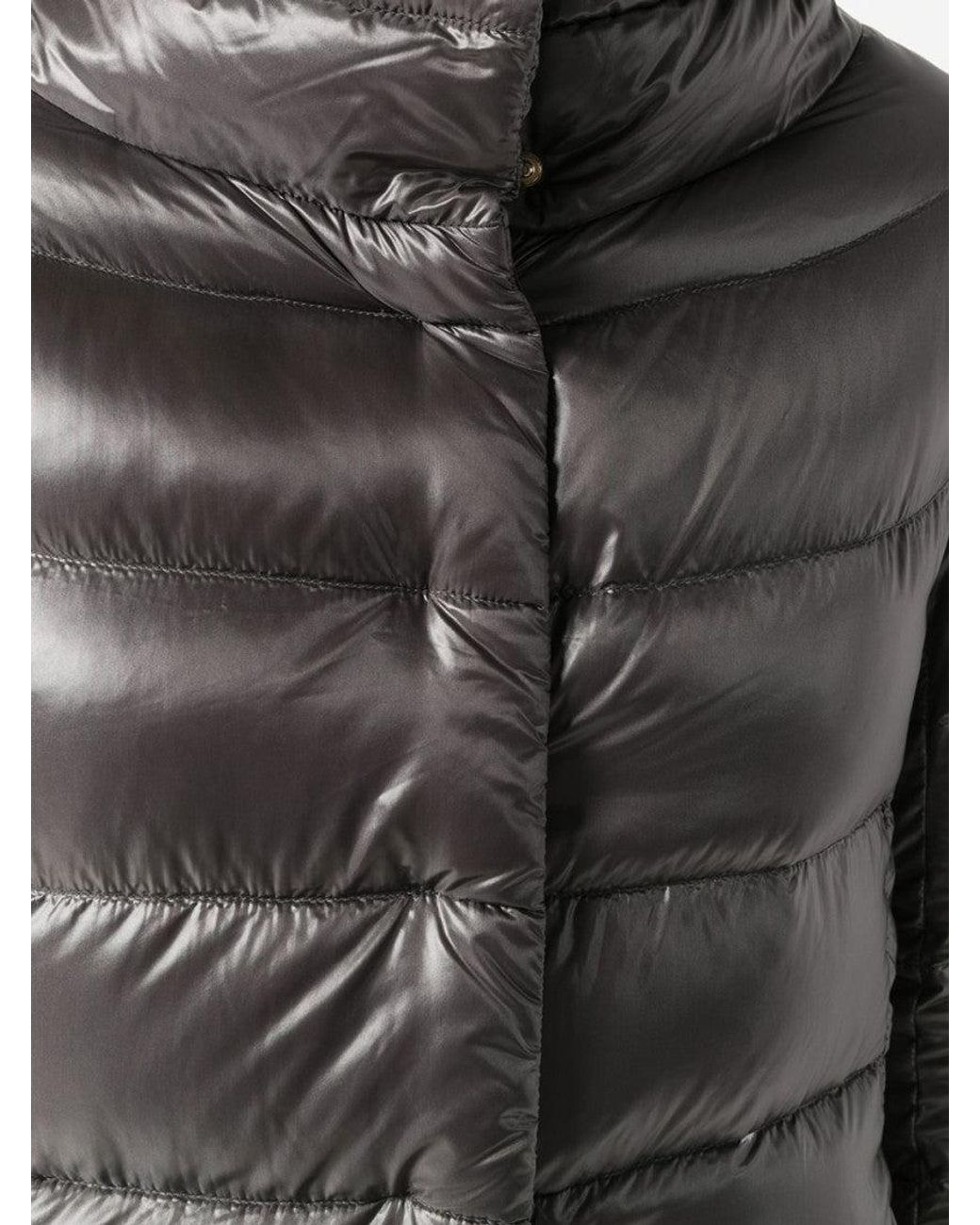 Herno Gray Silky Effect Ultralight Nylon Down Jacket