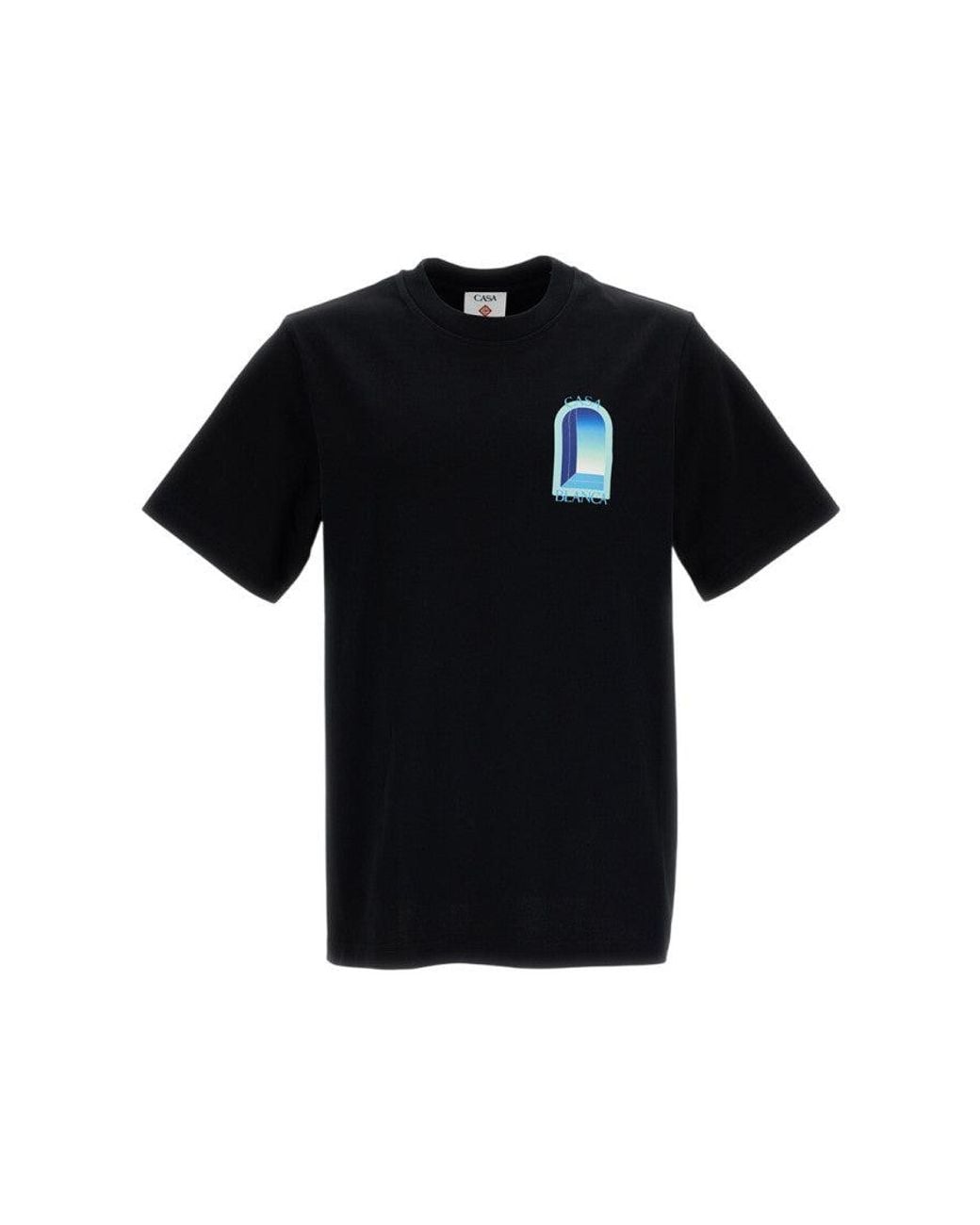 Casablanca Black Relaxed Logo T-Shirt for men
