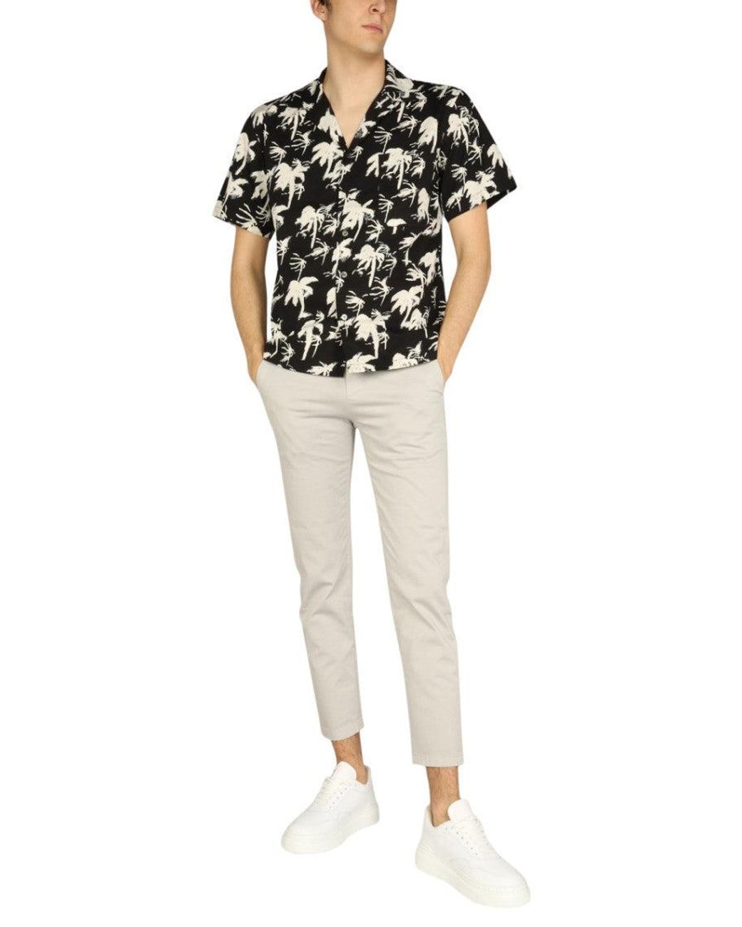 Department 5 Black Regular Printed Shirt for men