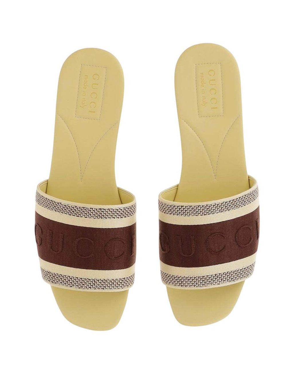 Gucci Brown Logo Sandals