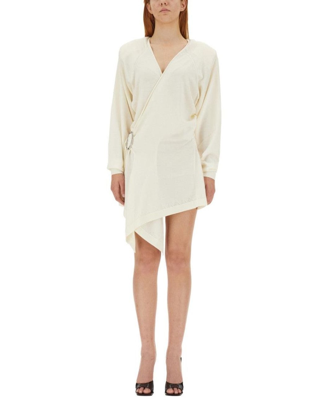 The Attico Natural V Neck Mini Dress