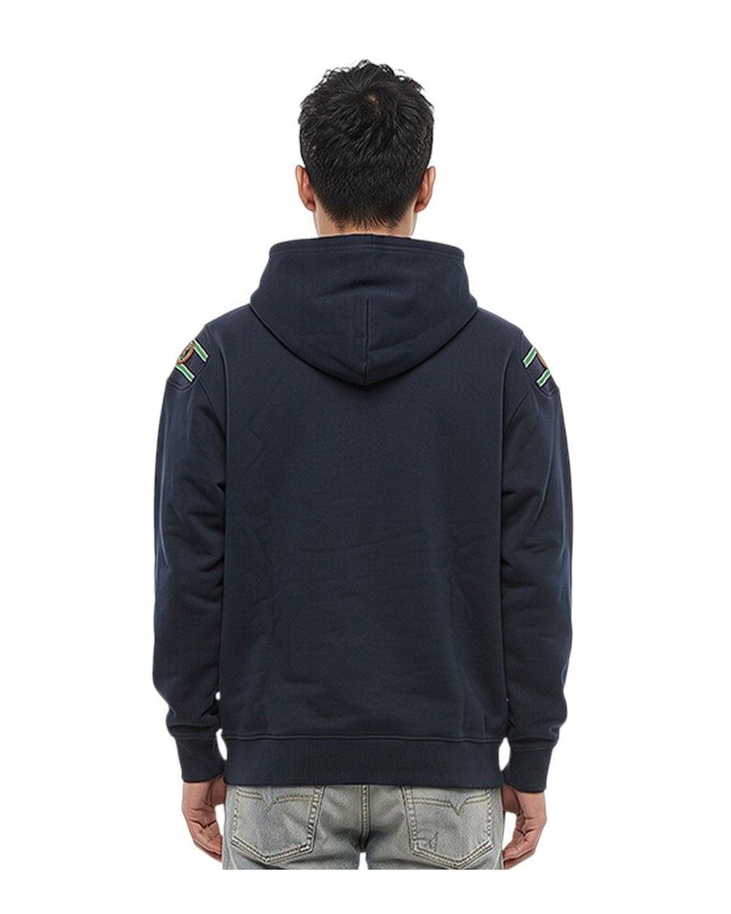 DIESEL Gray Graphic Logo Hoodie for men