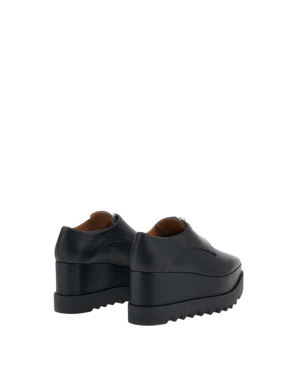 Stella McCartney Black Leather Zipper Sneakers