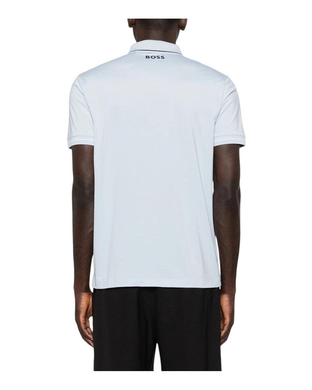 Boss Blue Light Shirt Collar Polo for men