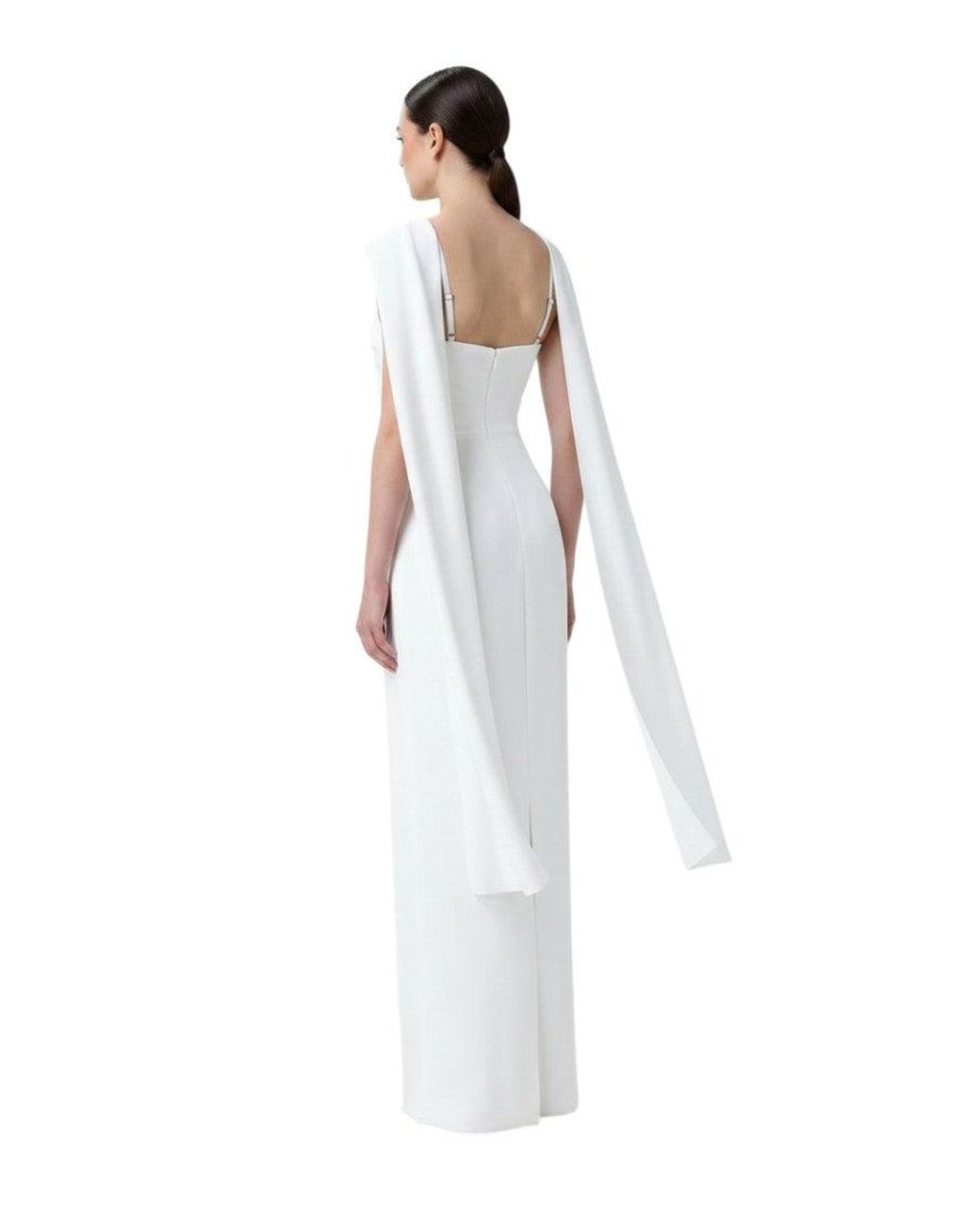 Solace London White Chic Longline Suit Dress