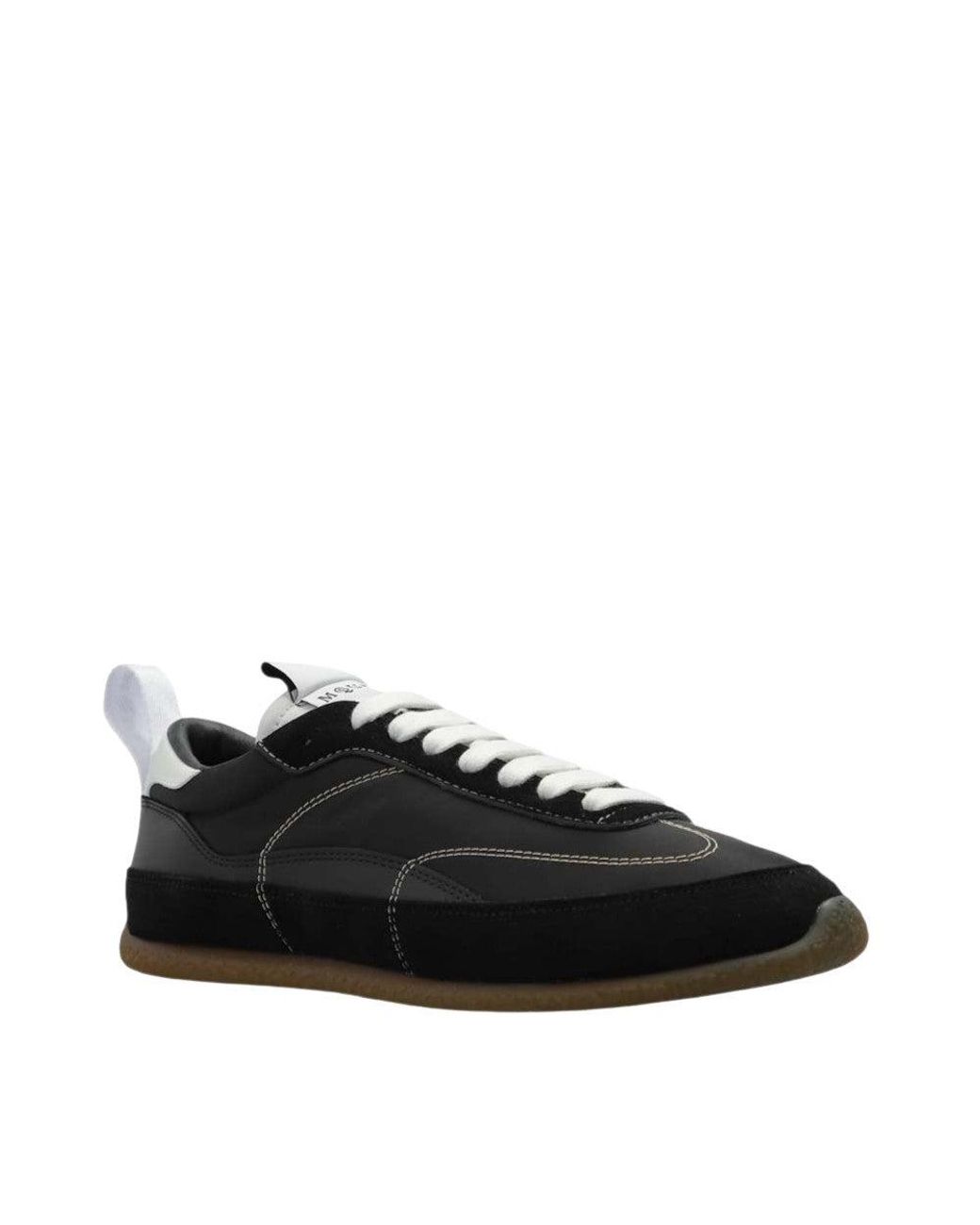 McQueen Black Logo Low-Top Sneakers