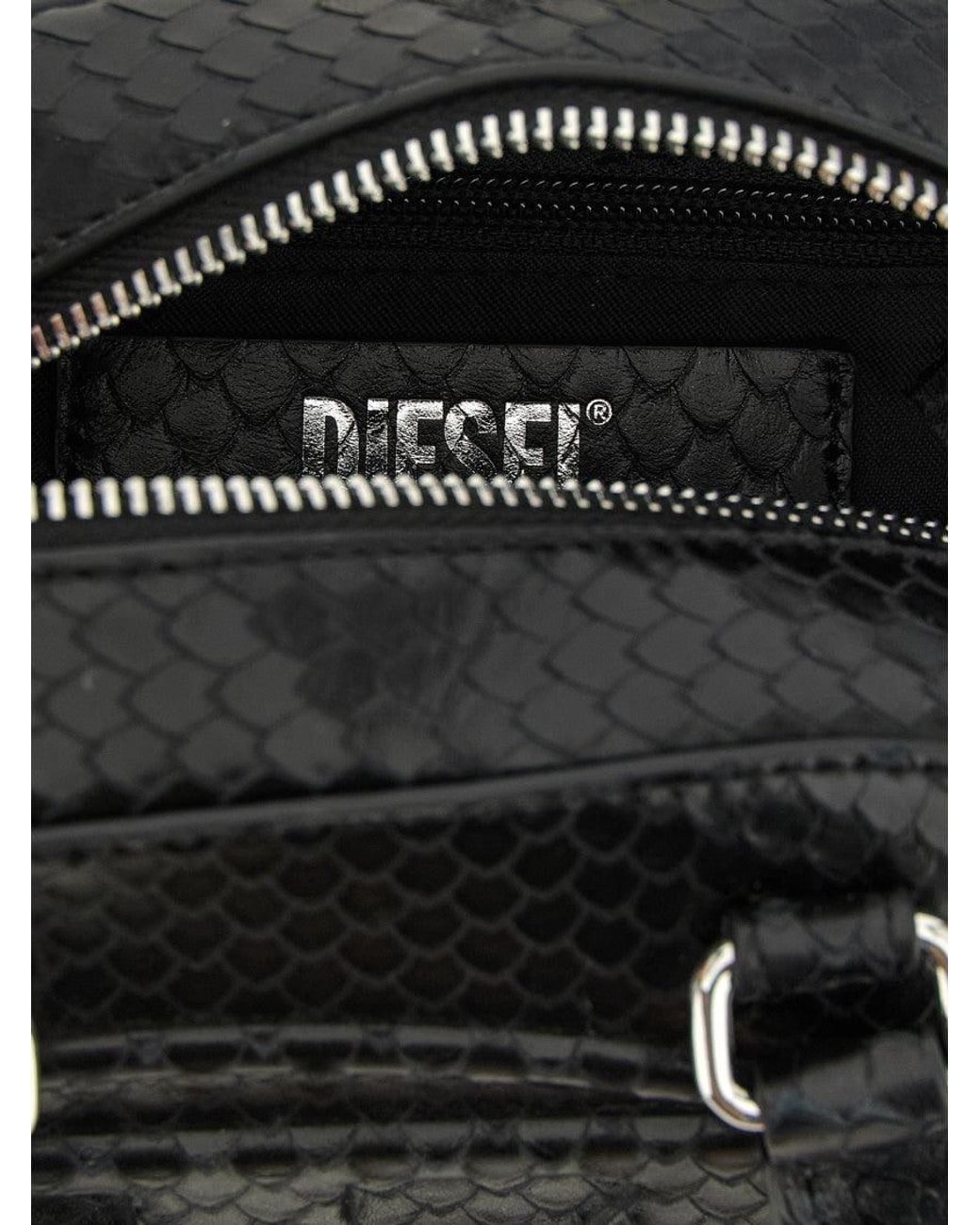 DIESEL Black 1Dr Dome Small Duffle Bag
