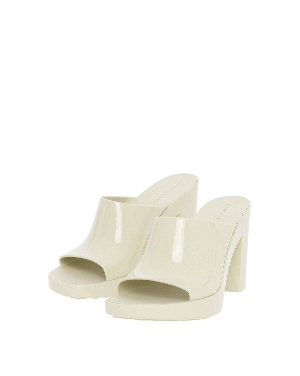 Bottega Veneta White Gleam Mules