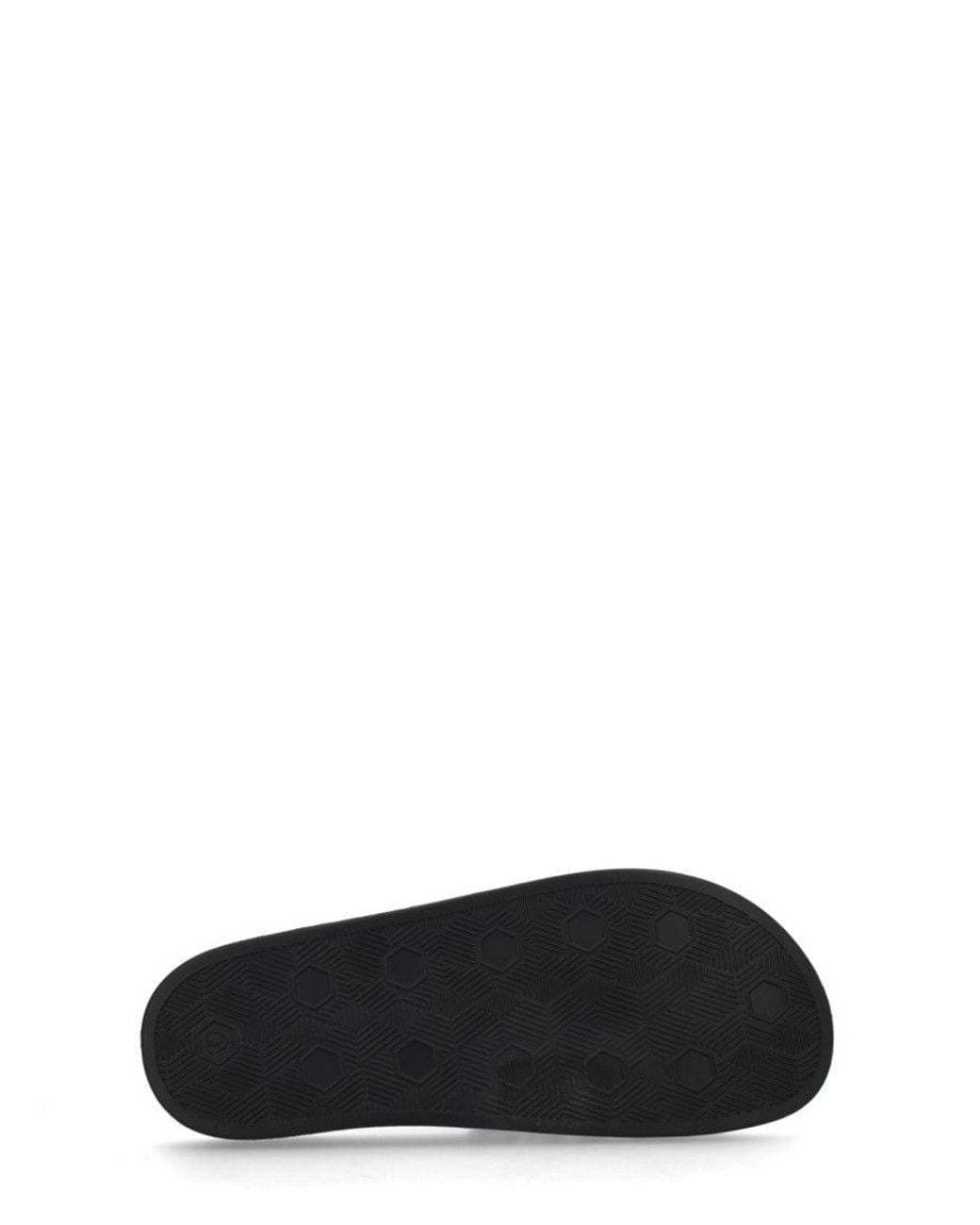 Versace Jeans Couture Black Printed Slides