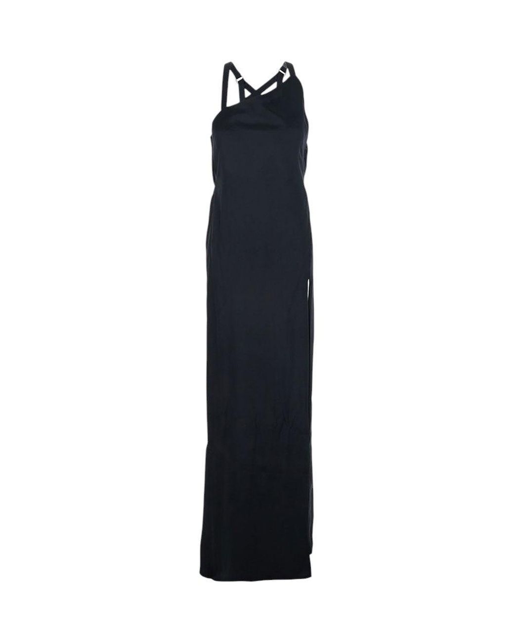 The Attico Blue One Shoulder Maxi Dress
