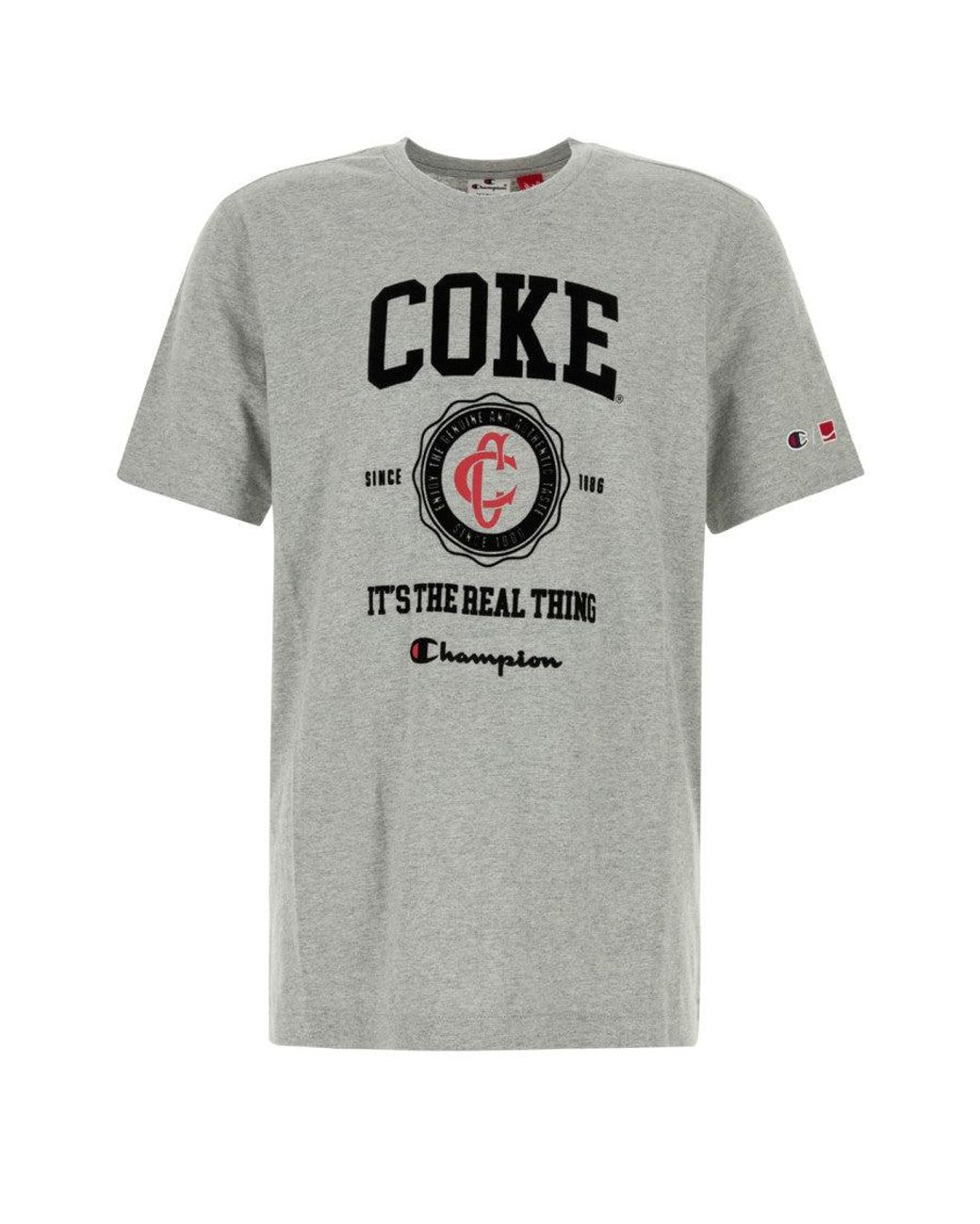 Champion Gray T-Shirt Coca Cola for men