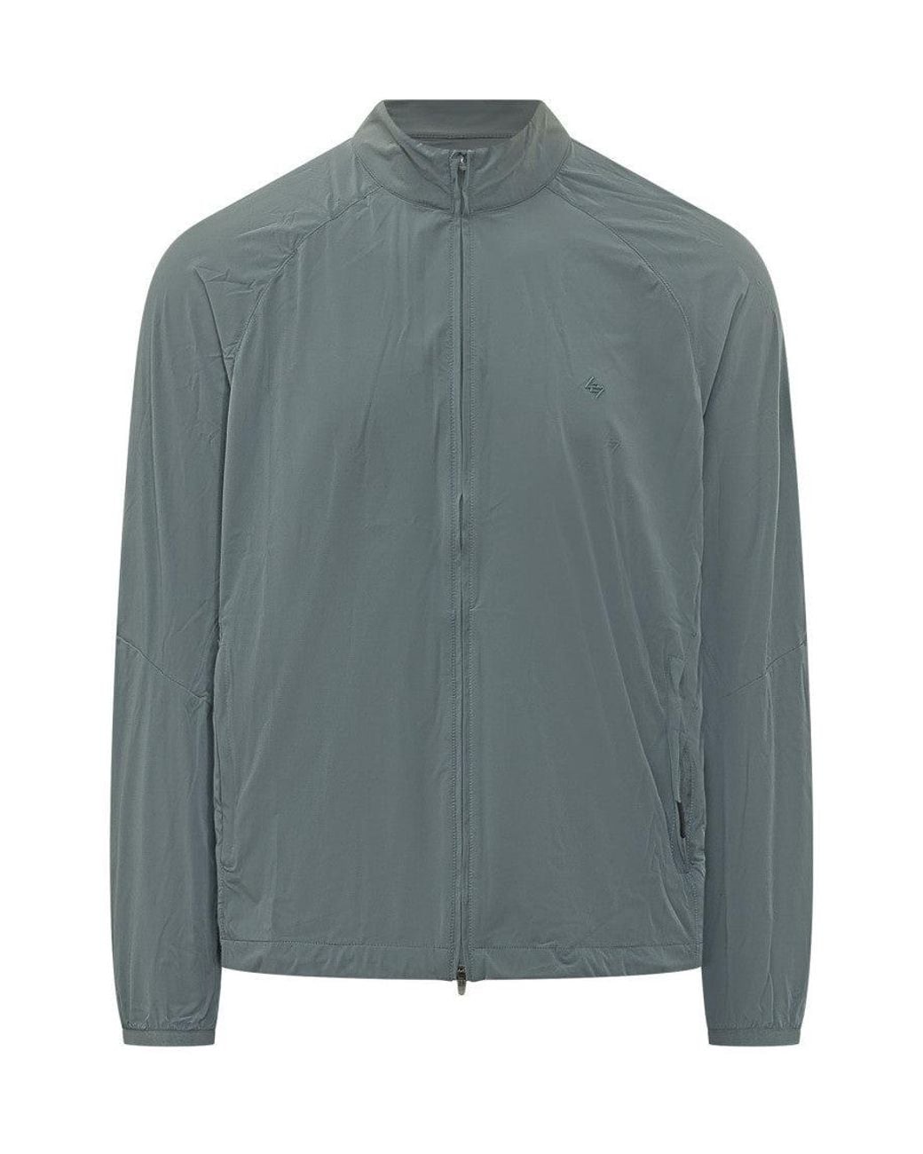 Represent Green Solid Mock Collar Jacket for men