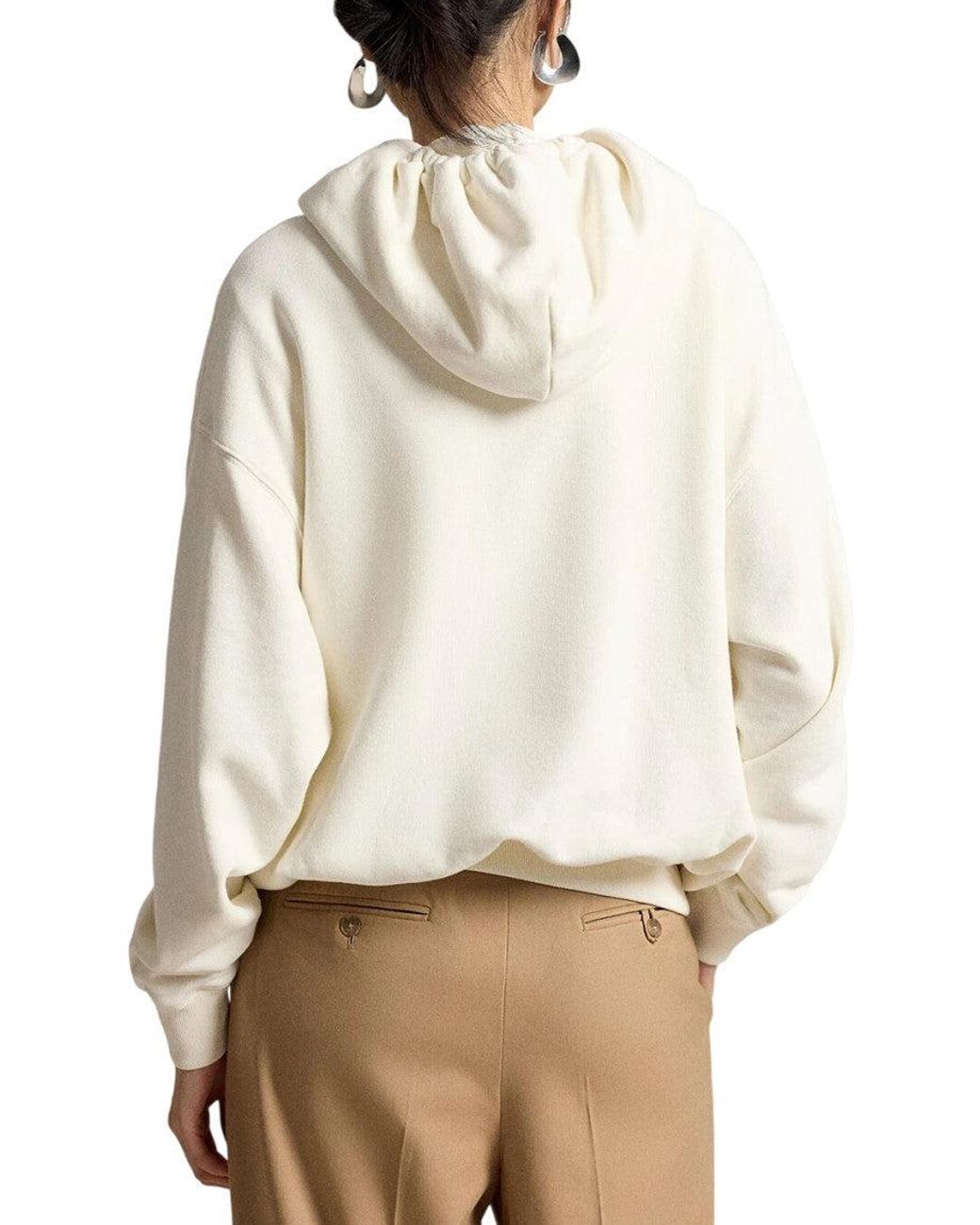 Polo Ralph Lauren White Graphic Hood Sweatshirt