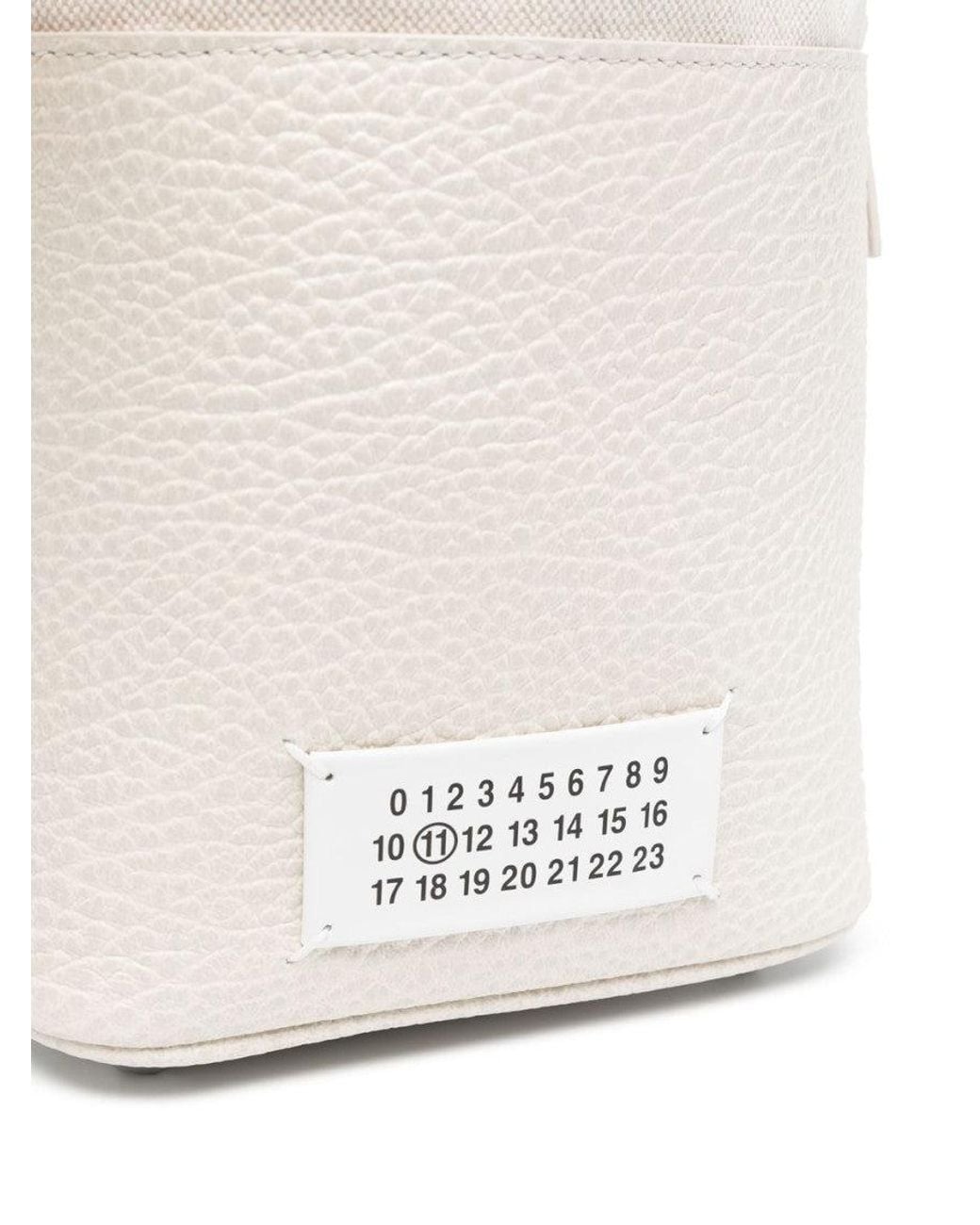 Maison Margiela White 5Ac Small Leather Bucket Bag