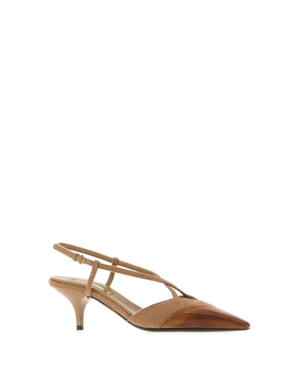 Miu Miu Brown Slingback Pumps