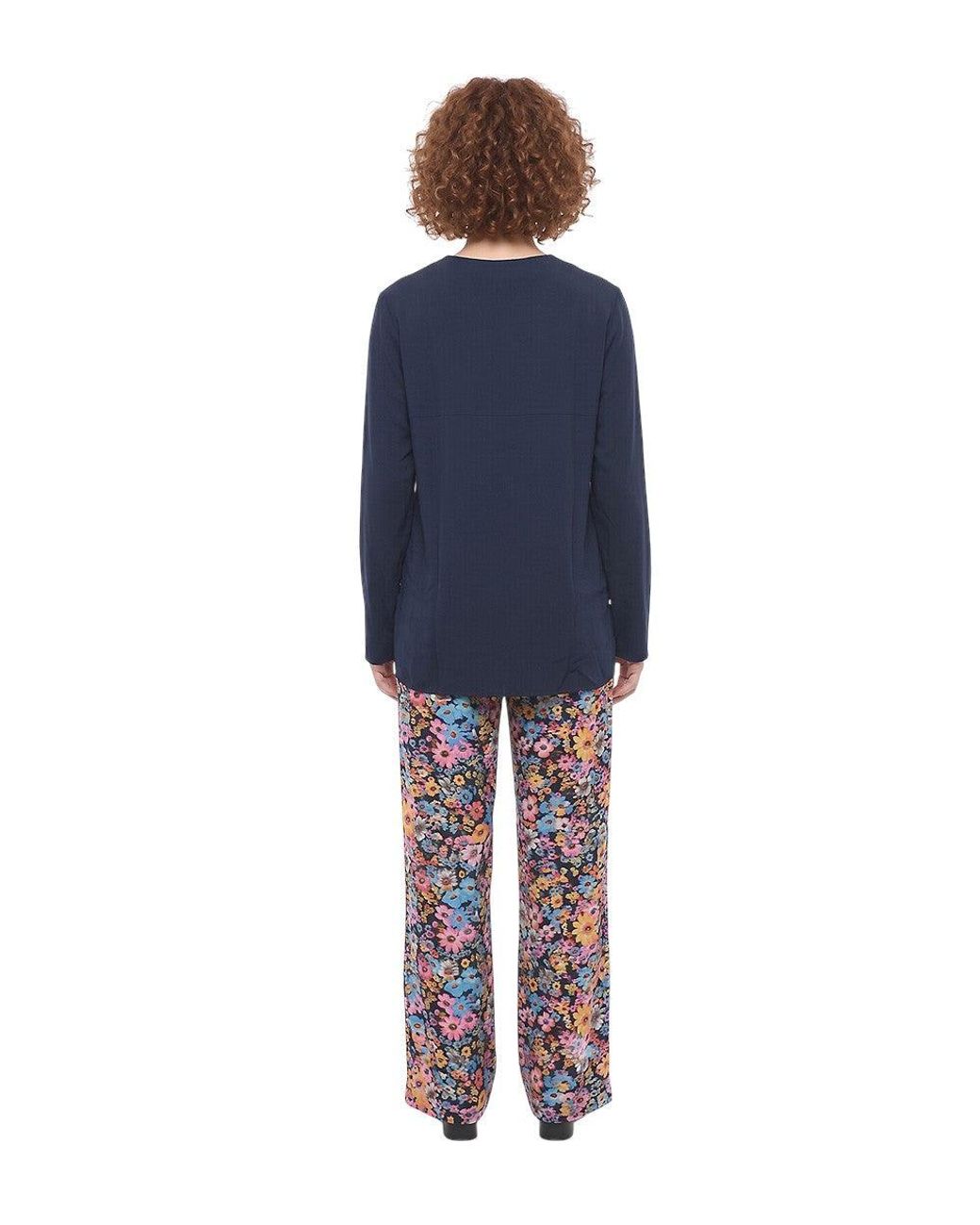 Stella McCartney Blue Solid Crew Neck Top