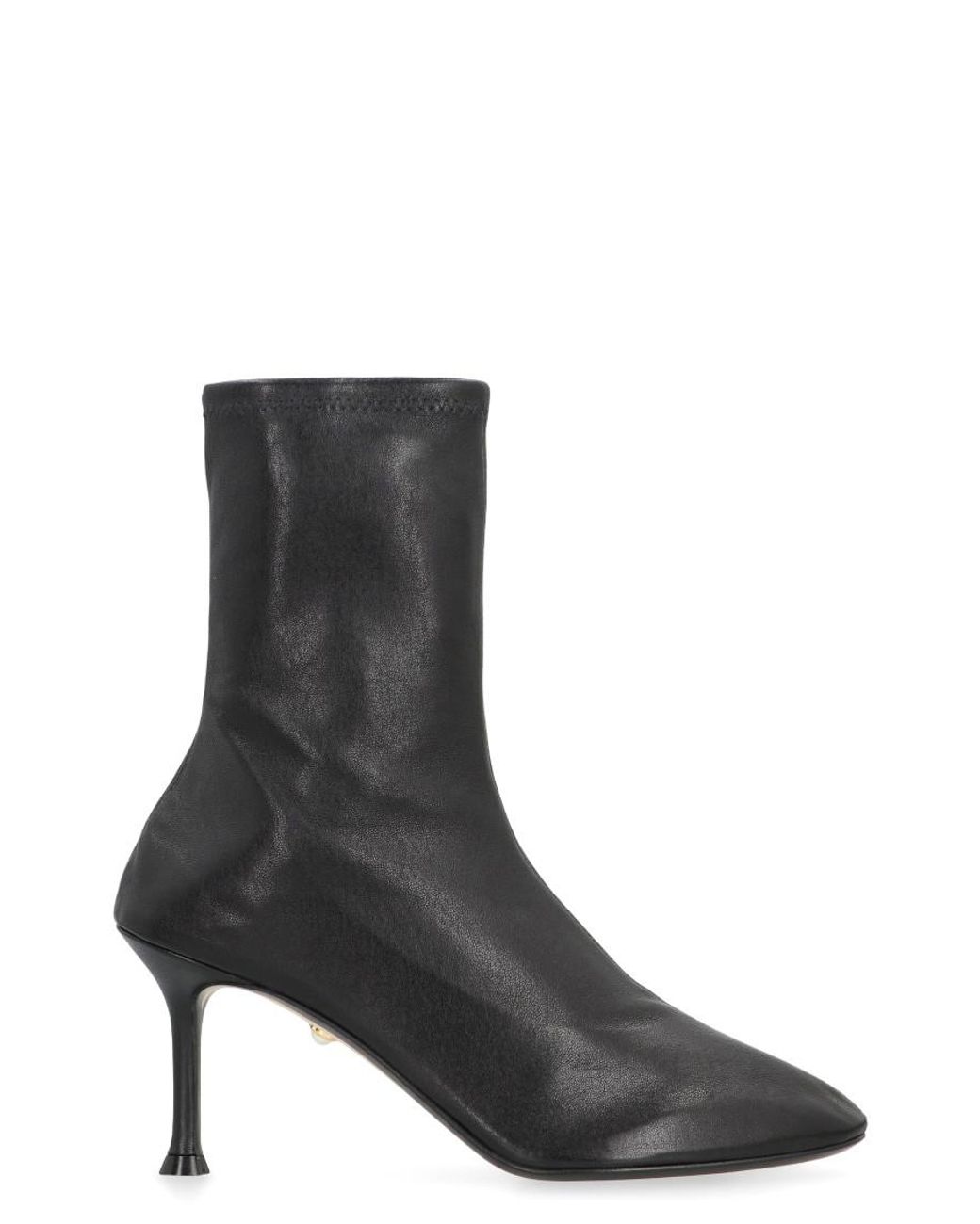 ALEVI Black Leather Ankle Boots