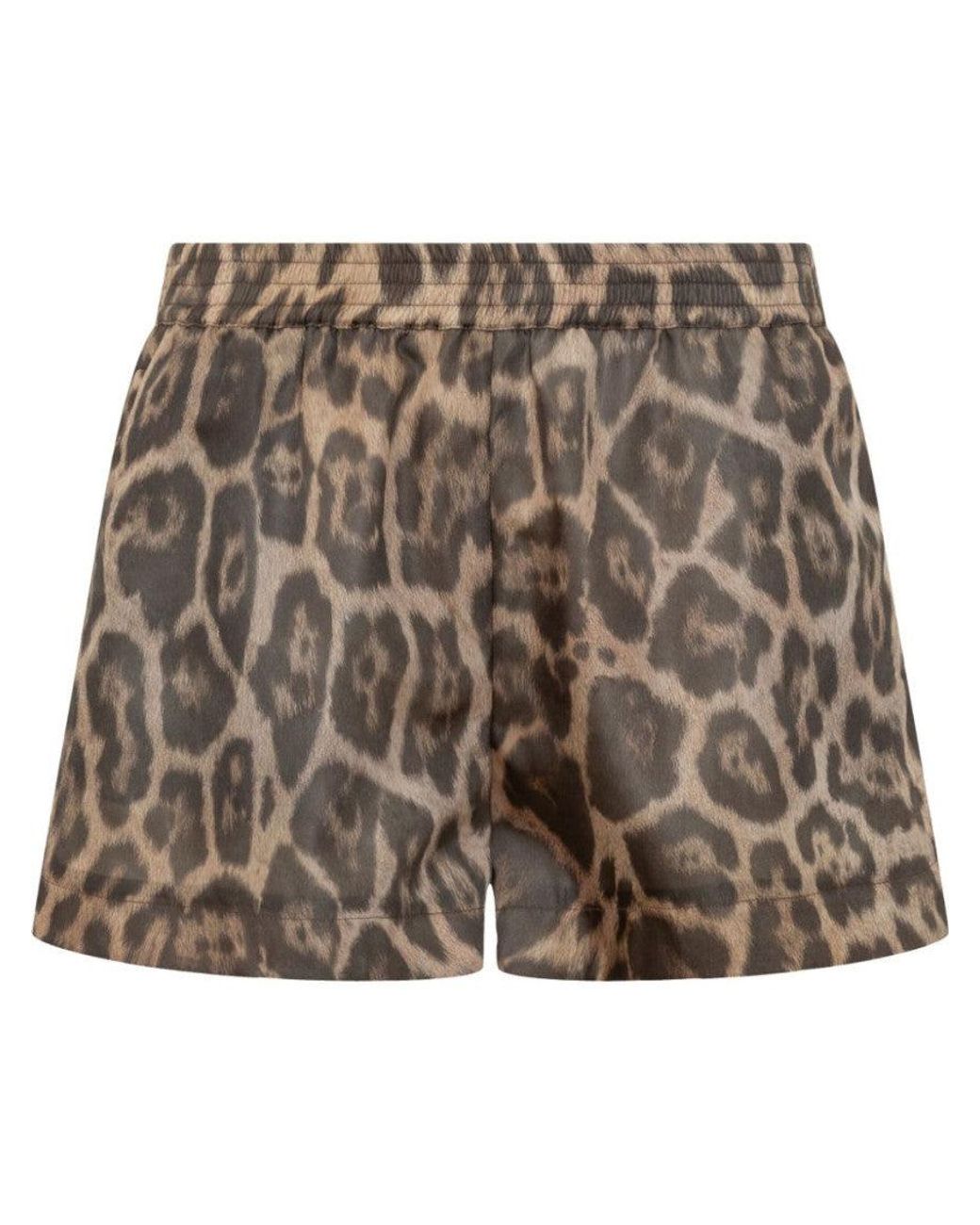 Stella McCartney Brown Leopard Print Shorts