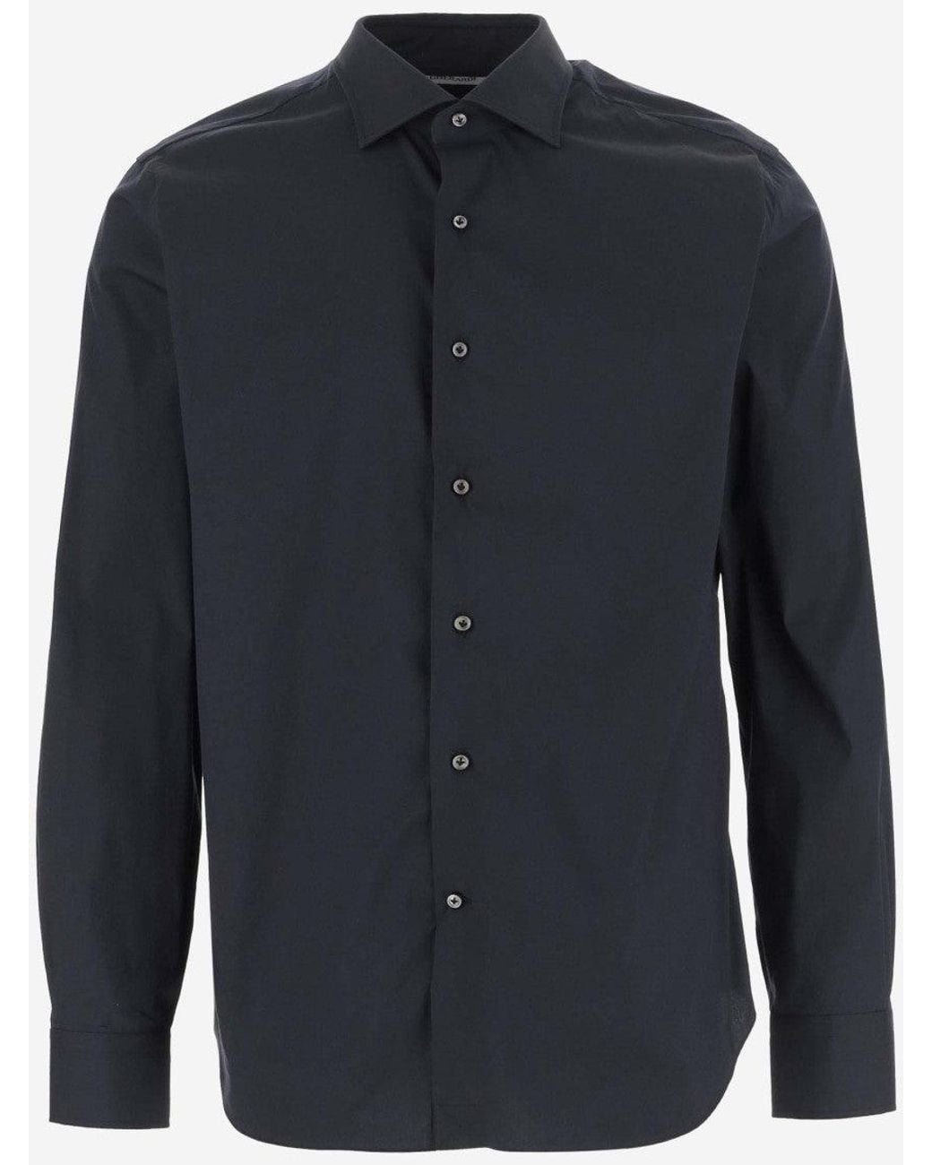 Alessandro Gherardi Blue Long Sleeves Cotton Shirt for men