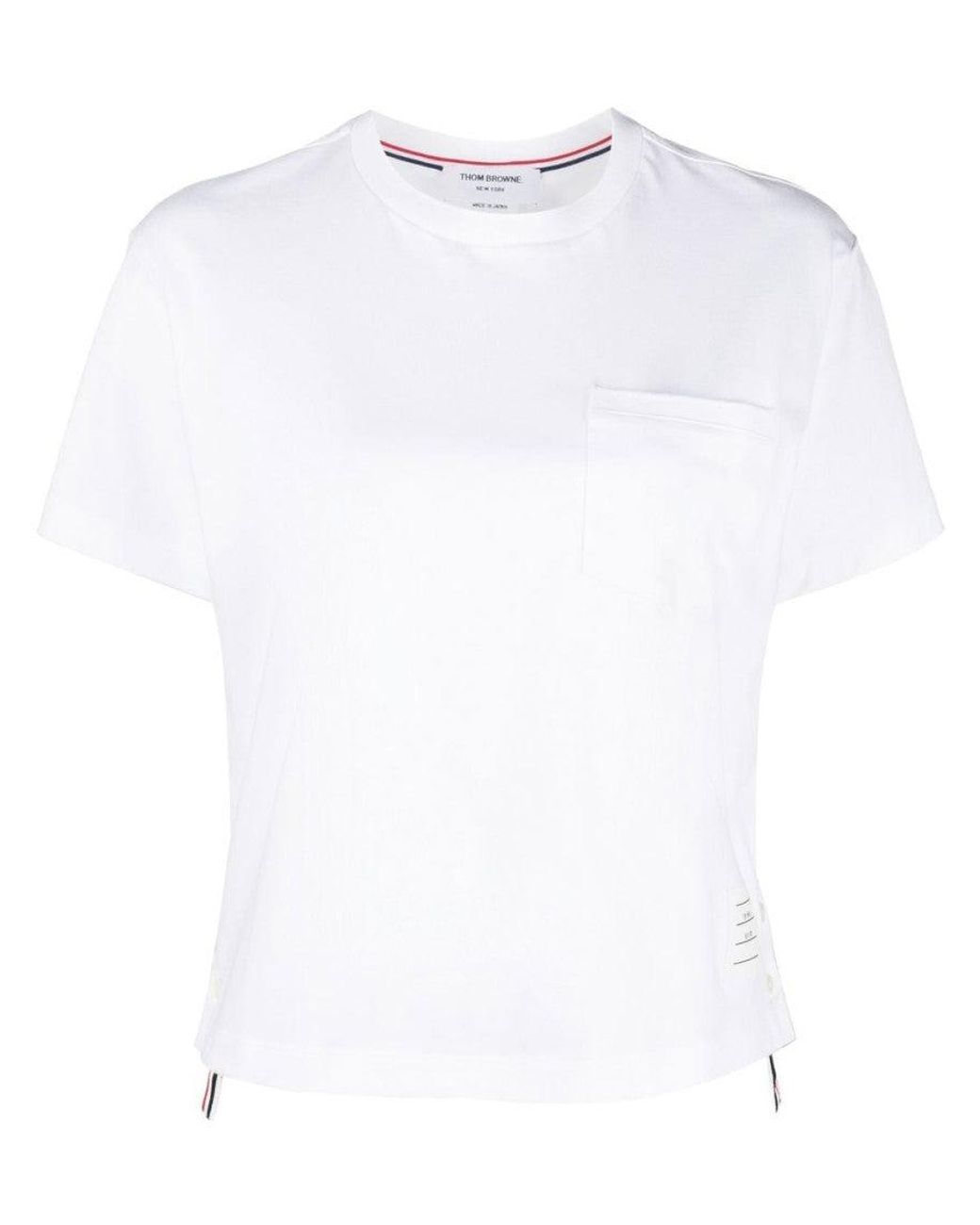 Thom Browne White Boxy Fit T-Shirt