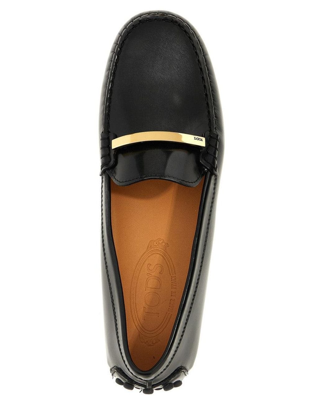 Tod's Black Gommino Slip On Loafers