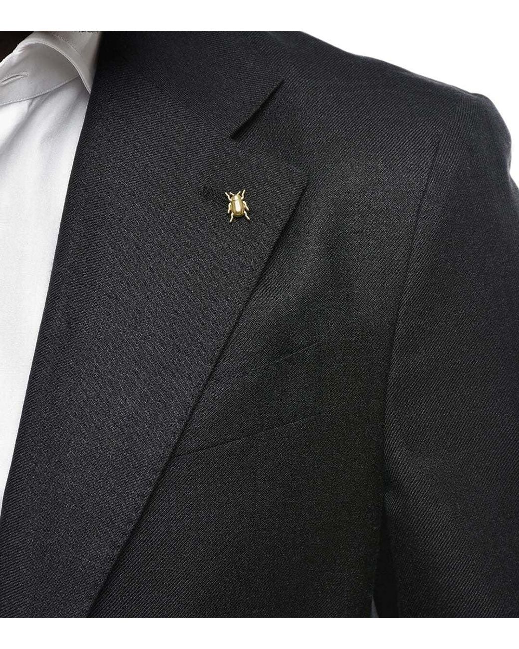 Corneliani Blue Notched Lapel Blazer for men
