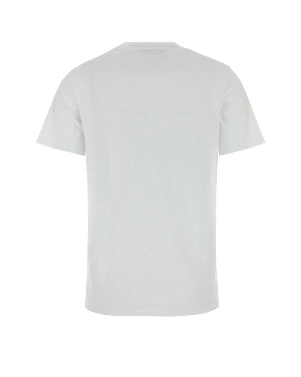 Balmain White Logo Crew Neck T-Shirt