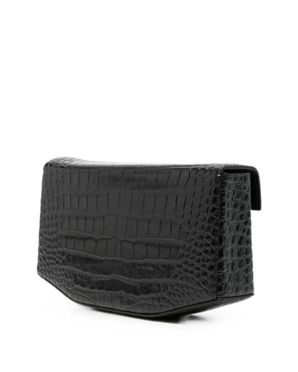 Totême Black Clip Leather Shoulder Bag