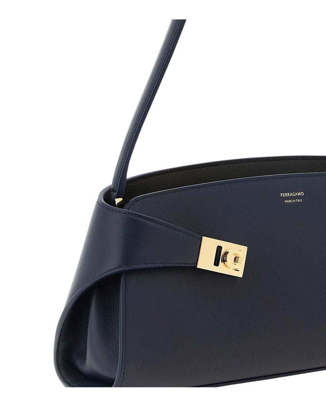 Ferragamo Blue Hug East-West Large Shoulder Bag