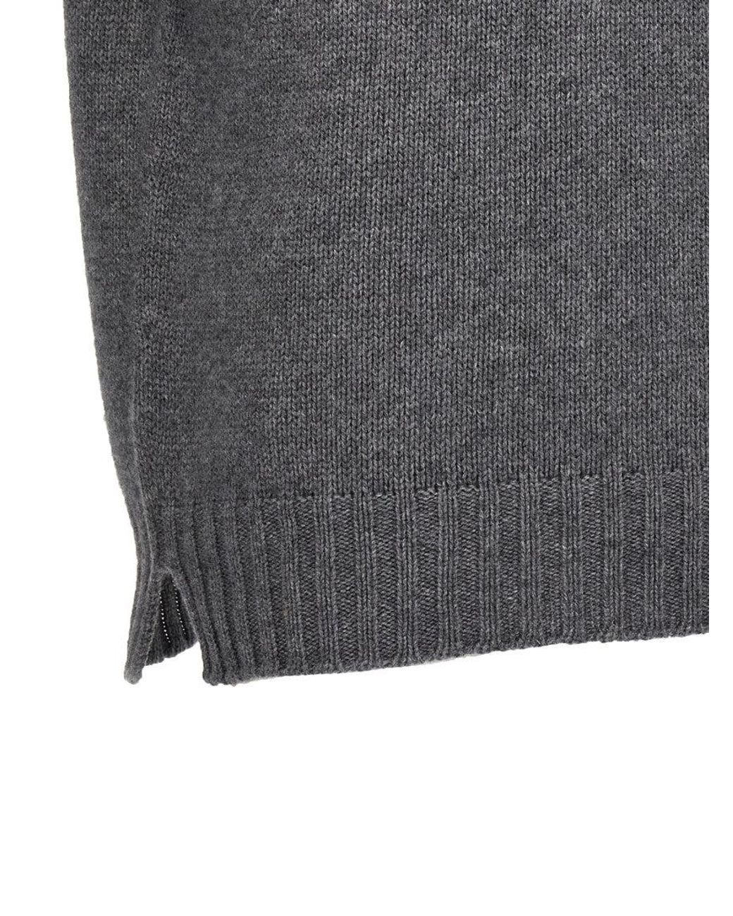 Ma'ry'ya Gray Wool Hooded Sweater for men